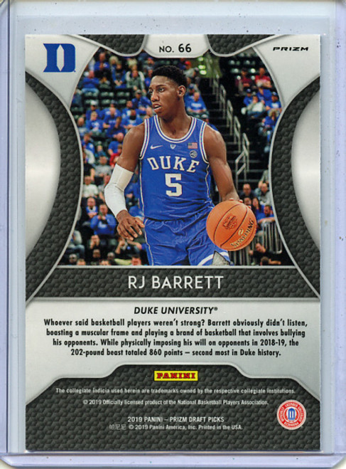 RJ Barrett 2019-20 Prizm Draft Picks #66 Silver (2)