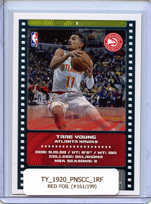 Trae Young 2019-20 Sticker & Card Collection #1 Red Foil (#161/199)