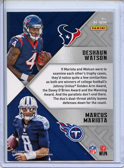 Deshaun Watson, Marcus Mariota 2017 XR, Mirrored #M-WM Red (#23/25)