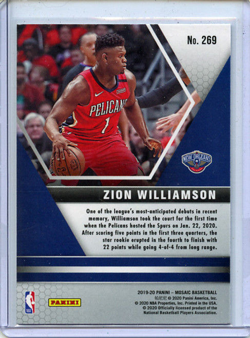 Zion Williamson 2019-20 Mosaic #269 NBA Debut (6)