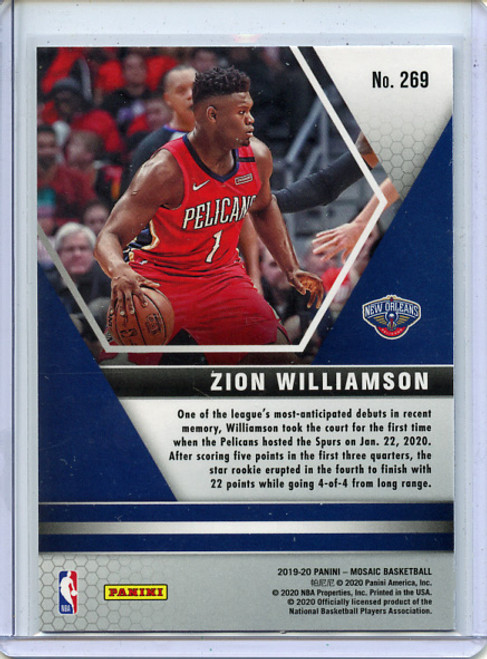 Zion Williamson 2019-20 Mosaic #269 NBA Debut (8)