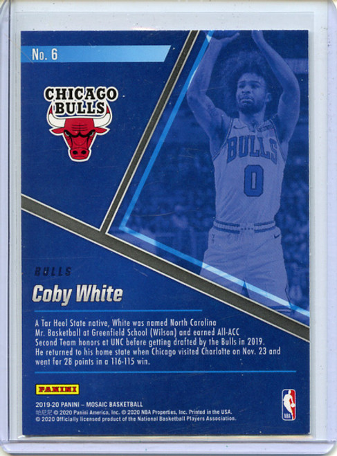 Coby White 2019-20 Mosaic, Blue Chips #6