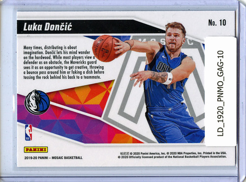 Luka Doncic 2019-20 Mosaic, Give and Go #10