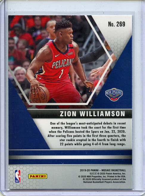 Zion Williamson 2019-20 Mosaic #269 NBA Debut (12)