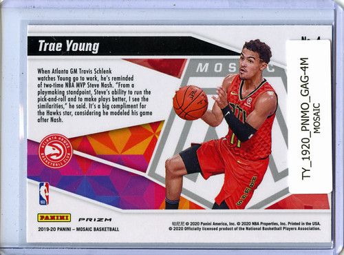 Trae Young 2019-20 Mosaic, Give and Go #4 Mosaic