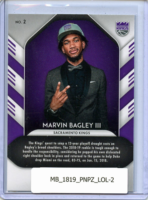 Marvin Bagley III 2018-19 Prizm, Luck of the Lottery #2