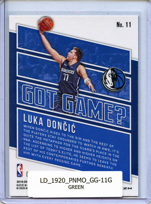 Luka Doncic 2019-20 Mosaic, Got Game? #11 Green