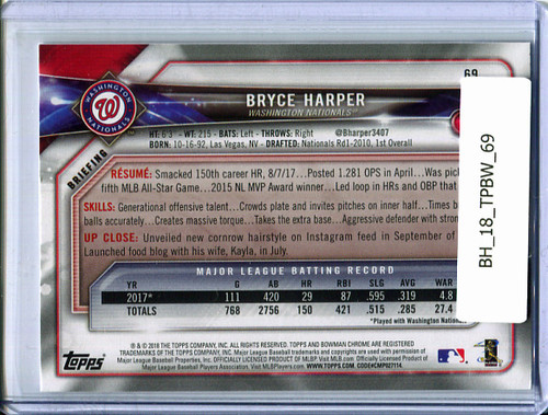 Bryce Harper 2018 Bowman #69