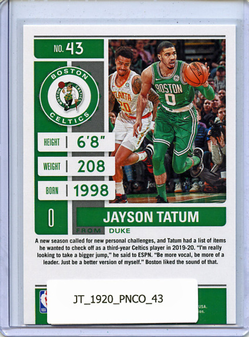 Jayson Tatum 2019-20 Contenders #43