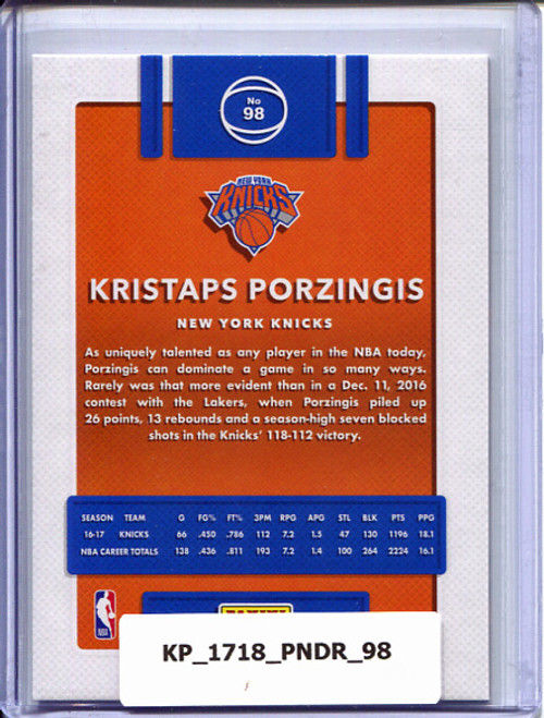 Kristaps Porzingis 2017-18 Donruss #98