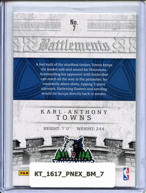 Karl-Anthony Towns 2016-17 Excalibur, Battlements #7