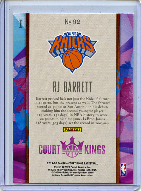 RJ Barrett 2019-20 Court Kings #92 I (2)