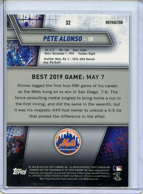 Pete Alonso 2019 Bowman's Best #32 Refractors (4)