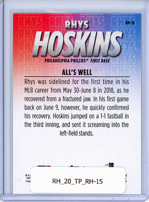 Rhys Hoskins 2020 Topps, Rhys Hoskins Highlights #RH-15