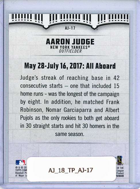 Aaron Judge 2018 Topps, Aaron Judge Highlights #AJ-17