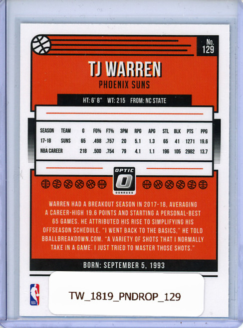 T.J. Warren 2018-19 Optic #129