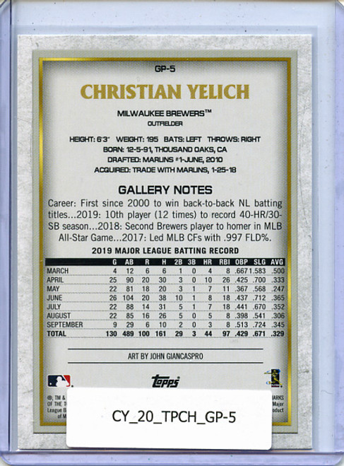 Christian Yelich 2020 Topps Chrome, Gallery Preview #GP-5