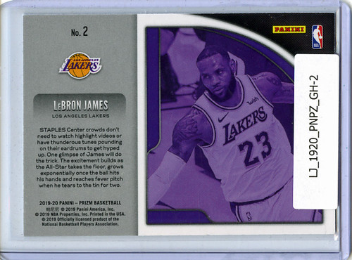 LeBron James 2019-20 Prizm, Get Hyped! #2