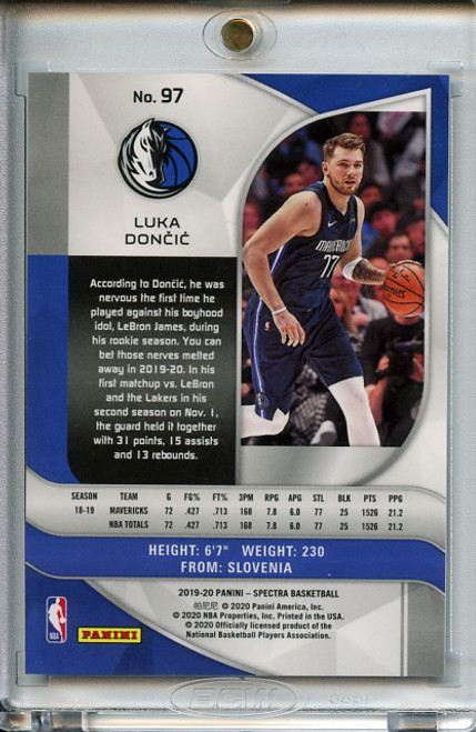Luka Doncic 2019-20 Spectra #97 Variations