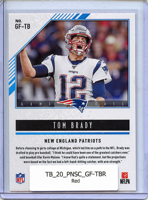 Tom Brady 2020 Score, Game Face #GF-TB Red