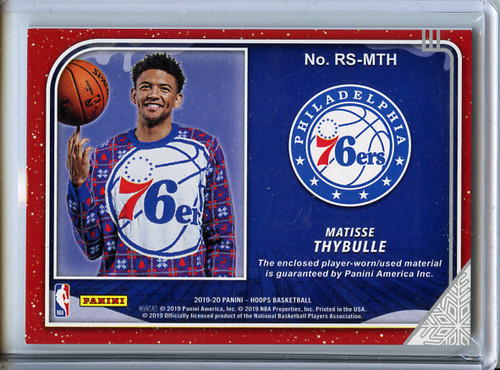 Matisse Thybulle 2019-20 Hoops, Rookie Sweaters #RS-MTH (2)