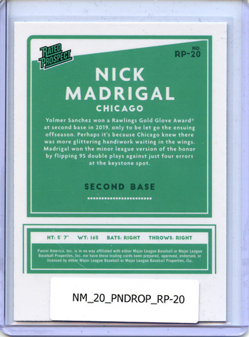 Nick Madrigal 2020 Donruss Optic, Rated Prospects #RP-20