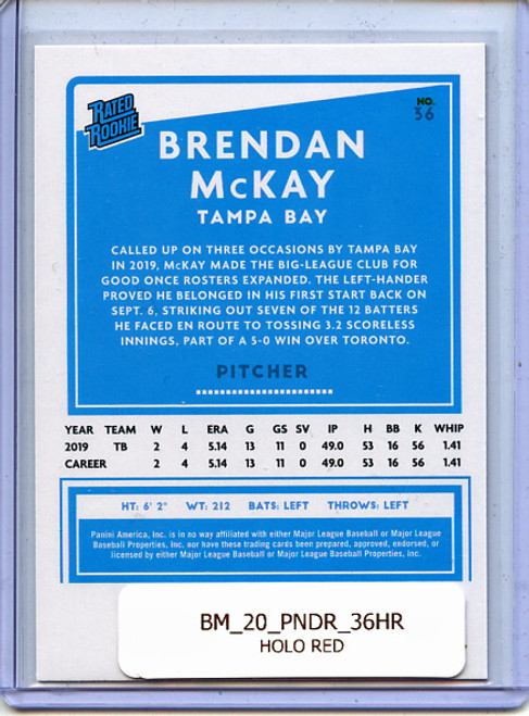 Brendan McKay 2020 Donruss #36 Holo Red
