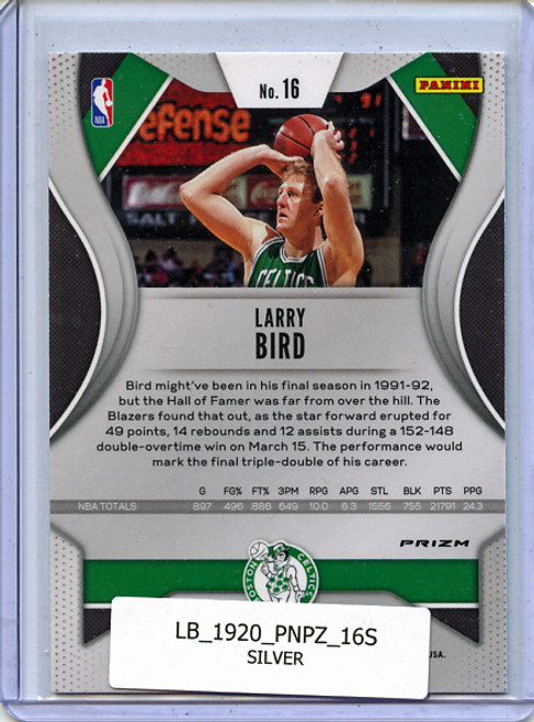 Larry Bird 2019-20 Prizm #16 Silver