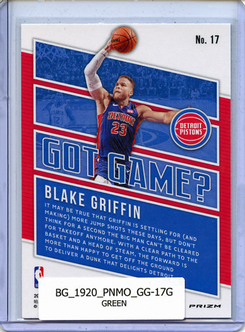 Blake Griffin 2019-20 Mosaic, Got Game? #17 Green