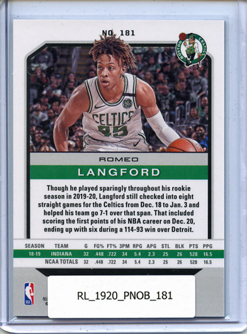 Romeo Langford 2019-20 Obsidian #181