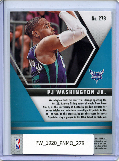 PJ Washington Jr. 2019-20 Mosaic #278 NBA Debut