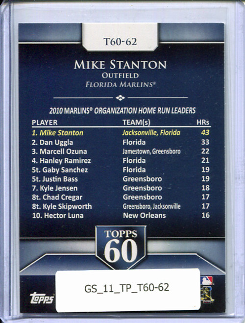 Mike (Giancarlo) Stanton 2011 Topps, Topps 60 #T60-62