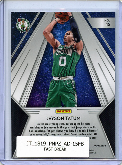 Jayson Tatum 2018-19 Prizm, All Day #15 Fast Break