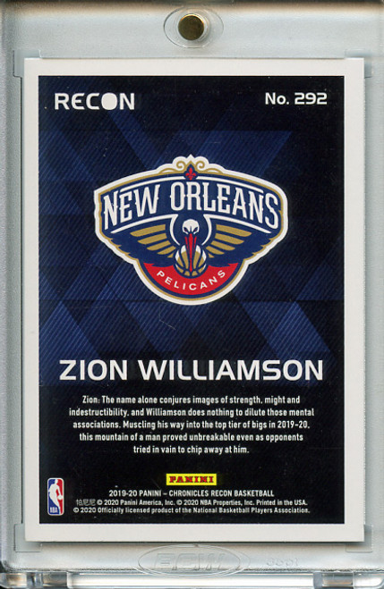 Zion Williamson 2019-20 Chronicles, Recon #292 (1)