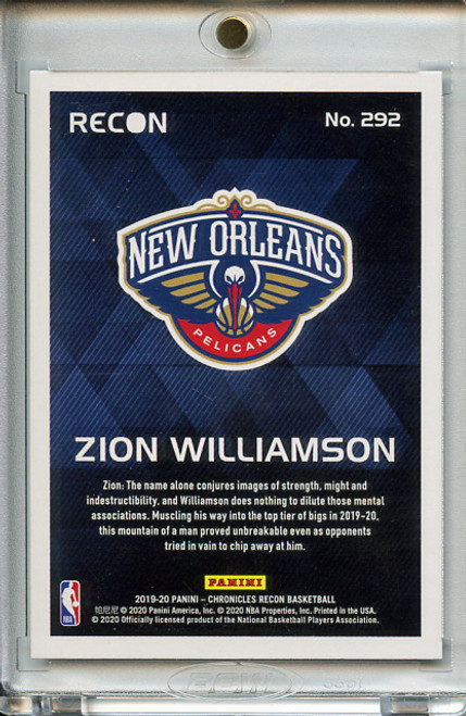 Zion Williamson 2019-20 Chronicles, Recon #292 (2)