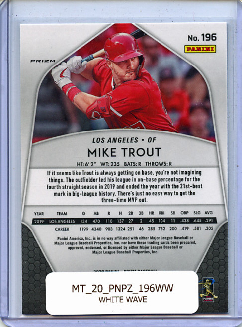 Mike Trout 2020 Prizm #196 White Wave