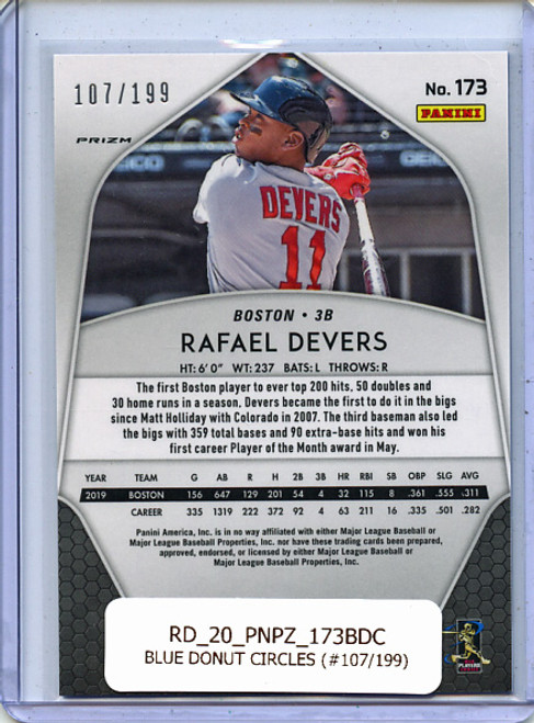 Rafael Devers 2020 Prizm #173 Blue Donut Circles (#107/199)