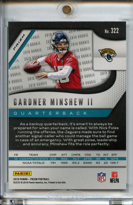 Gardner Minshew II 2019 Prizm #322 Disco (1)