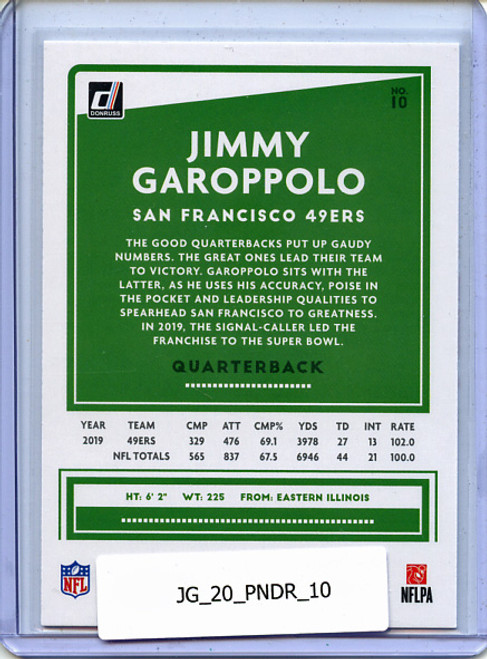 Jimmy Garoppolo 2020 Donruss #10