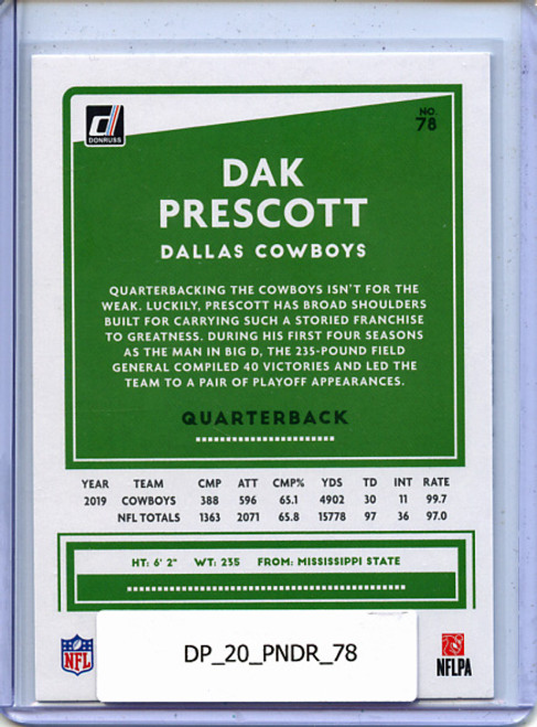 Dak Prescott 2020 Donruss #78