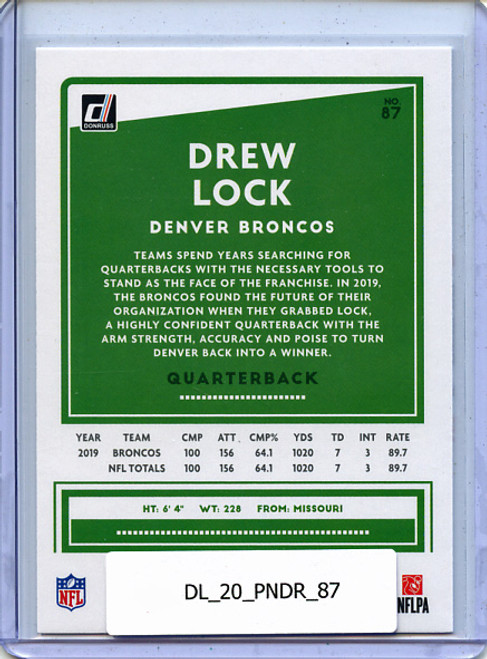 Drew Lock 2020 Donruss #87