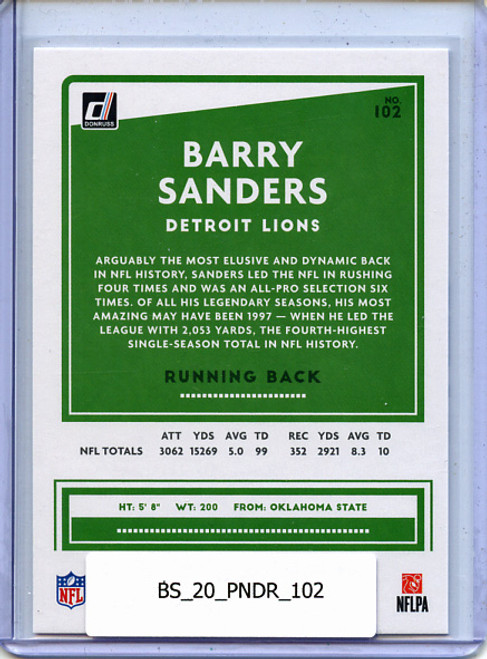 Barry Sanders 2020 Donruss #102