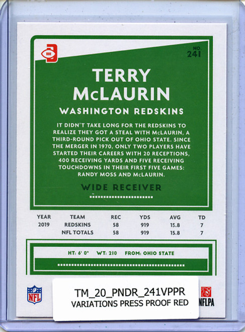 Terry McLaurin 2020 Donruss #241 Variations Press Proof Red