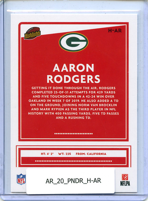 Aaron Rodgers 2020 Donruss, Highlights #H-AR