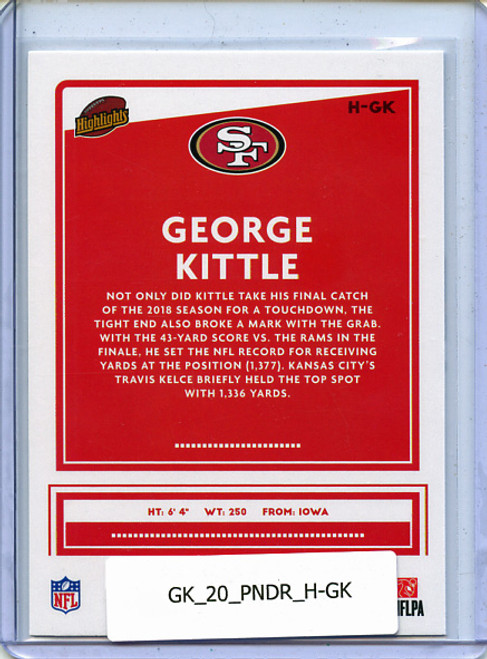 George Kittle 2020 Donruss, Highlights #H-GK