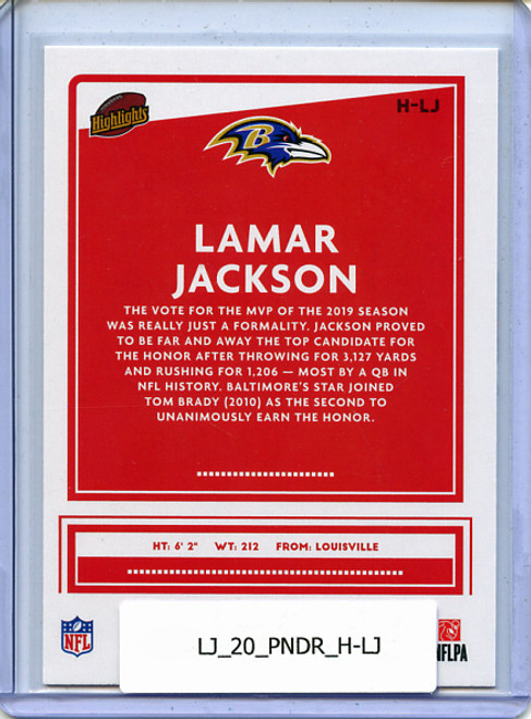 Lamar Jackson 2020 Donruss, Highlights #H-LJ