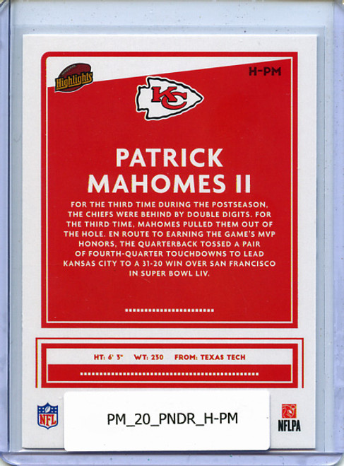 Patrick Mahomes II 2020 Donruss, Highlights #H-PM