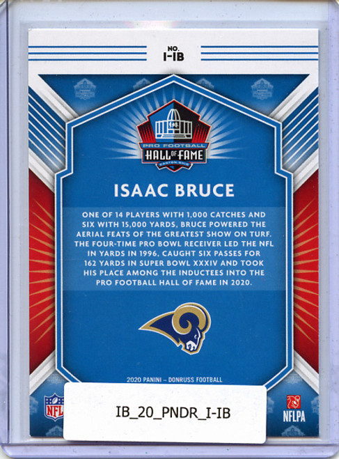 Isaac Bruce 2020 Donruss, Inducted #I-IB