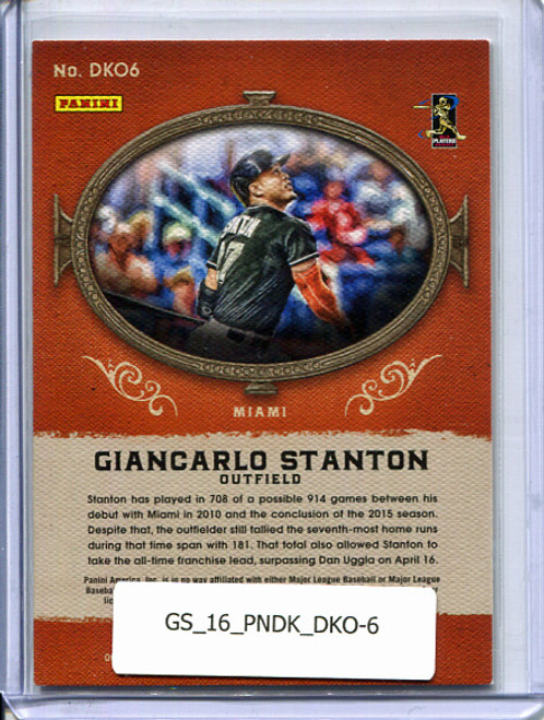 Giancarlo Stanton 2016 Diamond Kings, DK Originals #DKO-6