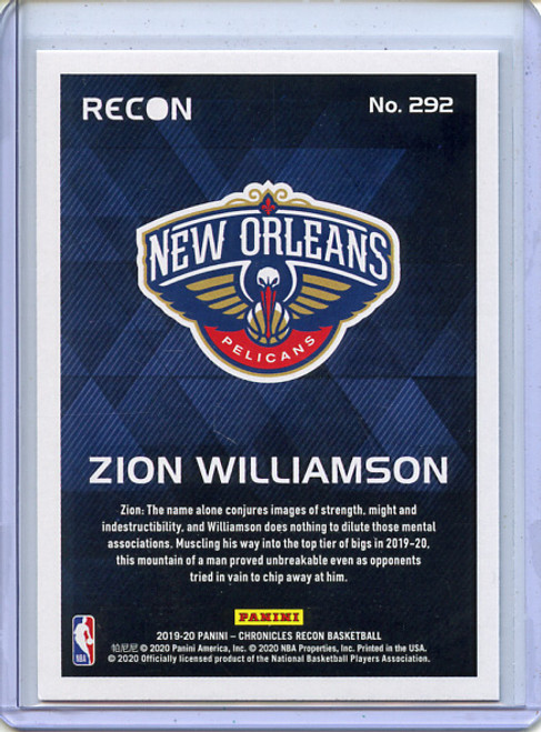 Zion Williamson 2019-20 Chronicles, Recon #292 (4)